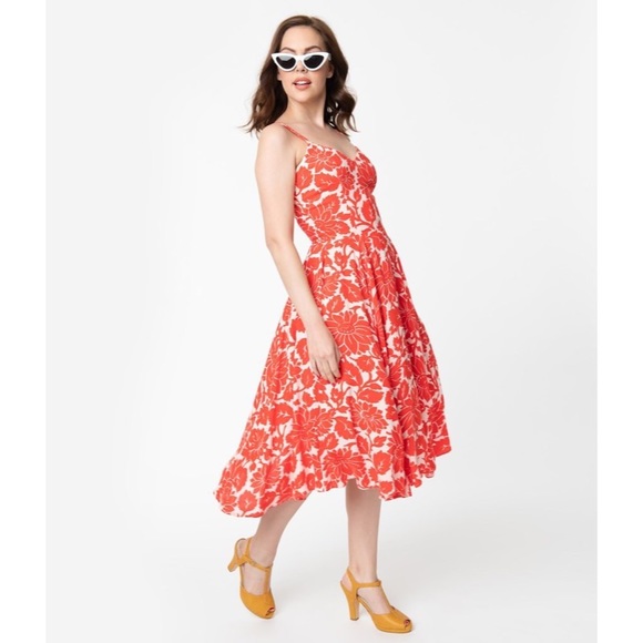 Unique Vintage Dresses & Skirts - *SOLD* Bernie Dexter Vera Dress in Dahlia Rosas